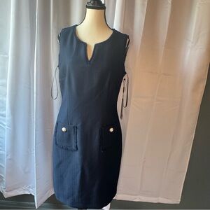 Elegant Navy Sleeveless Dress